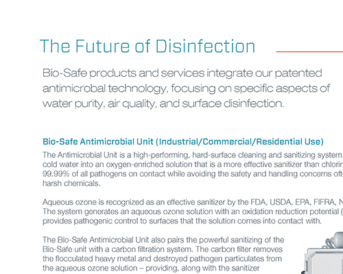 A white and black picture of the future of disinfection